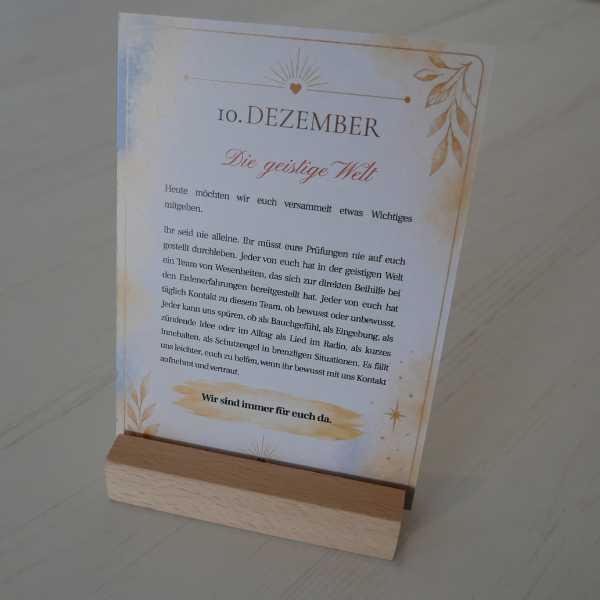 Karte im Ständer